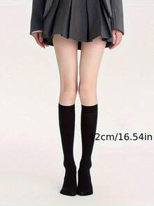 High Socks, Long Stockings, Tall Tights, Silicone Non,Slip High Knee Socks For Winter And Autumn, Cozy Socks - Black - View 13