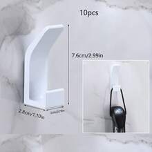 1 cái/5 cái Móc treo tường không cần khoan - Móc dán đa năng, thích hợp cho phòng ngủ, nhà bếp, phòng tắm - Dụng cụ lưu trữ quần áo và mũ lý tưởng - Nhiều màu - Xem 16