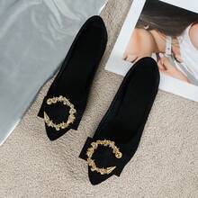 Women's Work Shoes, Black Flat Shoes, Flats With Pointed Toe And Round Dots, Fashionable And Versatile, Spring 2023