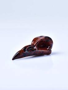1pc 5cm/1.97in Crystal Carved Bird Skull Decor, Desktop Ornament, Ideal Crystal Gift