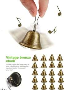 Craft Bells Small Brass Bells For Crafts Vintage Bells With Spring Hooks, Hanging For Wind Chimes Housebreaking Making, Dog Potty Training Doorbell, Wedding Decor, DIY Decoration,Seasonal Decor, Multi-Use For Halloween, Easter, Thanksgiving - Country Holidays, Pets & Livestock,Women Valentine Gift, Birthday Boyfriend Girlfriend,Home Decor ,Room Decor,Wall Decor. Decorations Christmas