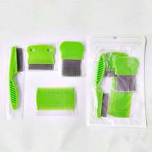 Set de 4 piezas/3 piezas de peines profesionales para eliminar piojos y pulgas, set de peines de dientes densos, set de peines para eliminar caspa, peine para eliminar piojos del cabello, cuidado del cabello y suave, kit de herramientas para el cabello, kit de herramientas de peinado, herramientas de peinado