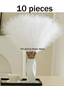 10支/20支装 - 人造香蒲芦苇波西米亚风装饰假蒲苇草高蓬松人造花，适合花瓶填充、农舍家居厨房波西米亚风装饰、房间装饰、婚礼派对装饰（白色）、情人节、礼物、秋季装饰、秋季、人造植物