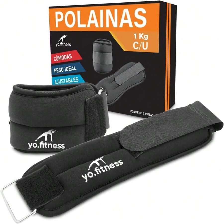 Polainas Ajustables | Tobilleras con Peso | Pesas para Tobillo | 1 kg x polaina - albaricoque - Ver 1