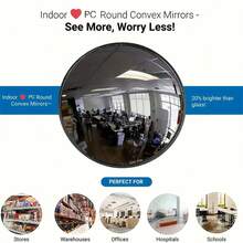Espelho retrovisor de ponto cego para carro, 1 peça, grande angular de 360°, alta definição, , à prova d'água, antissujeira, para uso interno/externo, melhora a decoração espacial, design convexo de alta resolução, adequado para casa, loja, estacionamento, depósito e escritório - fácil instalação, espelho de decoração moderna para casa