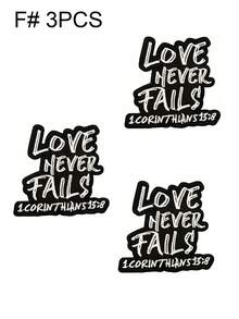 一套3/8/24个黑白正能量文字英文字母刺绣布贴,涤纶材质,徽章贴花,DIY服装熨烫贴片,缝纫配件布贴,适用于背包、牛仔裤、夹克、T恤、帽子、连衣裙等。 - 彩色 - 查看 18