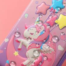 Estuche para lápices de gran capacidad con diseño de unicornio, caja de papelería 3D estereoscópica de EVA, nuevo modelo para estudiantes de primaria, estuche para lápices de niñas, estuche para lápices de comercio transfronterizo