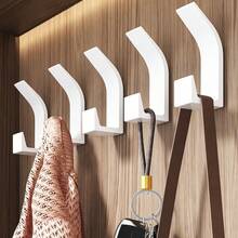 1 cái/5 cái Móc treo tường không cần khoan - Móc dán đa năng, thích hợp cho phòng ngủ, nhà bếp, phòng tắm - Dụng cụ lưu trữ quần áo và mũ lý tưởng - Nhiều màu - Xem 6