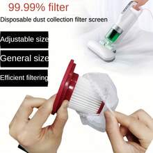 SOKANY 50 PC/100 PC，一次性吸尘器滤芯滤网盖，吸尘器无纺布过滤器配件。非常适合家用和办公室吸尘器，吸尘器配件-通用。 - 白色 - 查看 4