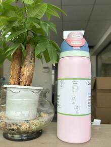 زجاجة مياه رياضية معزولة من الفولاذ المقاوم للصدأ سعة 32 أونصة مع قش للرياضة والسفر والمدرسة، كوب قهوة معزول معدني كبير السعة 32 أونصة قابل لإعادة الاستخدام، يحافظ على درجة حرارة المشروبات ساخنة/باردة لساعات، مقاوم للتعرق، متين، زجاجة مياه رياضية سعة 32 أونصة للأنشطة الخارجية والتخييم والقيادة، هدية عيد ميلاد، هدية عيد الميلاد للرجال والنساء عشاق اللياقة البدنية