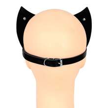 女士时尚PU皮革面具性感朋克哥特万圣节嘉年华派对半脸面具化妆舞会夜总会角色扮演道具面具 - 彩色 - 查看 4