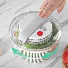 Máy ép rau củ quả thủ công, Máy vắt rau xà lách, Chậu rửa, Giá để ráo nước, Máy sấy trái cây và rau củ thủ công, Túi để ráo nước, Đồ gia dụng thời trang - trong suốt - Xem 5