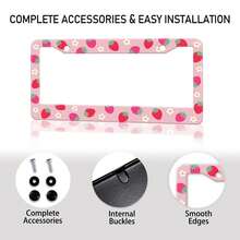 2pcs Patriotic Eagle License Plate Frame, Flag License Plate Frame ABS Material,Fits 6x12 Inch Standard US Size,License Plate Frame America,Comes With Mounting Screws,Flag-Themed Car Modification,Car Accessories Exterior