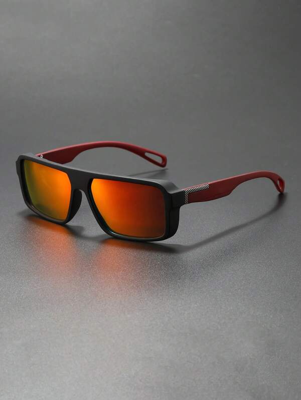1 Pair Men's Fashionable PC Glasses Suitable For Outdoor Use