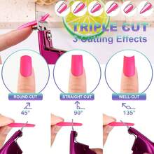 Kìm cắt móng tay từ tính, thích hợp cho móng acrylic, dụng cụ cắt móng giả, lưỡi sắc bén, dùng cho tiệm nail và làm móng tại nhà, kìm cắt móng tay từ tính có thể điều chỉnh, thích hợp cho móng acrylic - Màu hồng, tím, dụng cụ làm móng, đồ dùng chăm sóc móng, dành cho kỹ thuật viên làm móng, quà tặng cho phụ nữ/bé gái. - Hồng - Xem 5