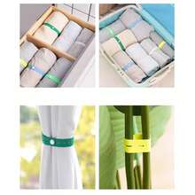20/15/10pcs Multi-Functional Storage Straps, Roll-Up Adjustable Clothing Storage Straps With Buttons, Luggage Space Saver (Random Color) - Multicolor - View 4