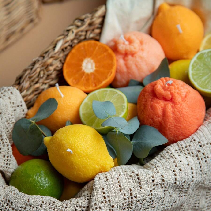 Lemon & Orange Silicone Molds - 3D Fruit Candle, Soap & Resin Moulds For DIY Crafts And Home Decor