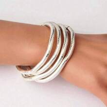 Vòng cổ rắn uốn cong GL Vòng cổ vàng bạc uốn cong Vòng tay linh hoạt Vòng cổ rắn xoắn cho nữ bé gái - Nhiều màu - Xem 4