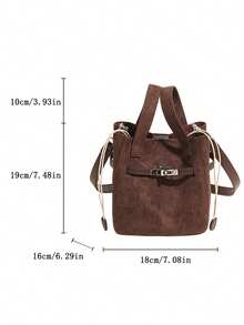 Dedoo Large-Capacity Frosted Storage Bucket Bag For Women - Slouchy Shoulder Style, Perfect For Autumn & Winter. It Features A Minimalist Design, Magnetic Closure, And Versatile Compatibility With Casual Outfits. Specifically Crafted For Women, This Crossbody/Shoulder Bag Is Ideal For Outings, Travel, Shopping, And Daily Commuting.