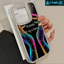 Funda 3 en 1 con doble cara y diseño incrustado, compatible con las series 16 Pro, 16, 15 Pro, 14, 14 Plus/14 Pro, 13, 13 Pro, 12 Pro y 11 Pro. Resistente a golpes y manchas, suave, ideal para hombres y mujeres, con decoración. - Rosa - Ver 6
