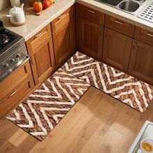 1 buc. Model floral 2D, covoraș de podea cu design plat din frânghie de in fals, pernă de protecție pentru podea de bucătărie, covoraș confortabil pentru picioare, covor pentru sufragerie, dormitor, baie, spălătorie, birou, decor pentru casă și interior