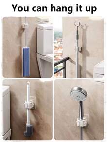 Estante para trapeador, gancho para trapeador, abrazadera para trapeador, abrazadera de almacenamiento de trapeador y escoba montada en la pared, estante colgante para trapeador, abrazadera de almacenamiento de herramientas multifuncional para baño, cocina y jardín, accesorios de limpieza