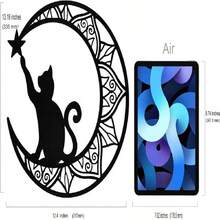 1 件铁艺月亮和黑猫金属剪影墙饰 - 黑色 - 查看 20