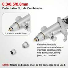 YOULUN 2-In-1 Trigger Spray Gun Set, With 0.3mm/0.5mm/0.8mm Nozzles, 2cc/5cc/13cc/20cc/40cc Paint Cups, For Cosmetics, Nails, Model Coloring, Art Spraying