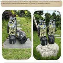 1 قطعة، نافرة البوم ذات الرأس الدوار، طارد الطيور البلاستيكي، تصميم مكافحة الآفات الخارجية لحماية الحديقة، ديكورات خارجية، لطرد السناجب والفئران! مثالية لحديقتك أو شرفتك أو شرفتك