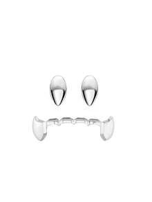 3pcs/Set Vampire Fang Teeth Decoration, Funny Cosplay Prop For Halloween, Unisex Holiday Gift