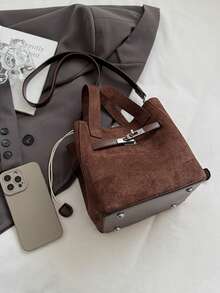 Dedoo Large-Capacity Frosted Storage Bucket Bag For Women - Slouchy Shoulder Style, Perfect For Autumn & Winter. It Features A Minimalist Design, Magnetic Closure, And Versatile Compatibility With Casual Outfits. Specifically Crafted For Women, This Crossbody/Shoulder Bag Is Ideal For Outings, Travel, Shopping, And Daily Commuting.