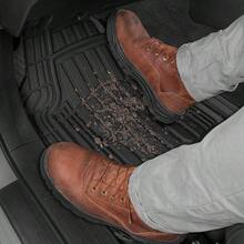 Alfombrillas de goma para todo tipo de clima, para coche, camin, SUV y furgoneta, proteccin total, ribete duradero para adaptarse a revestimientos resistentes, sin olor, negro, nmero de modelo: CAMT - 1004 - BK - 01-Negro - Ver 4
