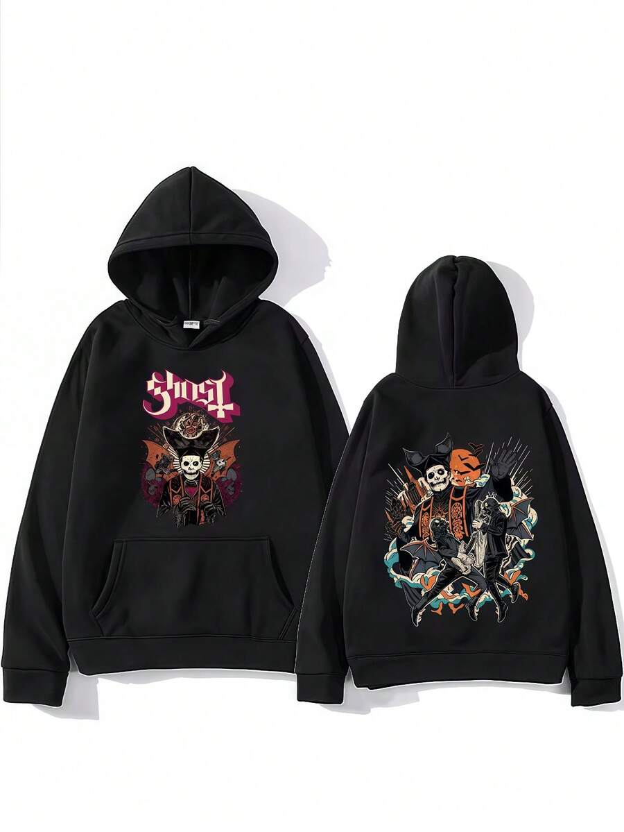 Ghost Music Band Hoodies Printed Men Woman Casual Oversized Y2k Pullovers Tracksuit Streetwear Clothes Unisex Casual Sweatshirts