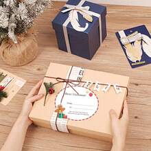 Custom Cardboard, Custom Postcards, Custom Christmas Cards, Custom Greeting Cards, Custom Gift Box Labels, Custom Tags, Custom Wine Labels, Custom Gift Tags, Custom Item Classification Labels, Custom Gift Tags, Party, Birthday, Gathering, Back To School, Independence Day, Beach Party - Christmas Card Paper - View 5