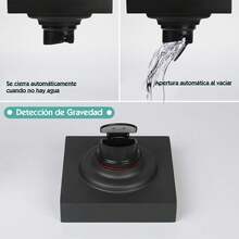 HEEDU Drenaje de Piso, Hogar Acero Inoxidable Drenaje de Piso Cuadrado, Desodorante de Anti-Obstrucción con Fundaíble, Dos Núcleos de Drenaje, Apto para Cocinas, Baños y Aseos(10*10CM) (Negro) - Trefilado Alambres - Ver 7