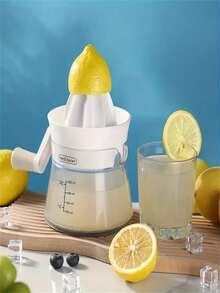 1pc Multi-Function Manual Juicer With Built-In Measuring Cup, Suitable For Lemon, Lime, Orange, Home, Office And Camping Kitchen Tool