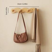 1 pieza Perchero de pared con ganchos - Fácil de instalar, sin necesidad de taladrar, estante de almacenamiento multifuncional para dormitorio, sala de estar, entrada - Estilo casual