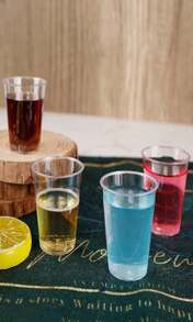 Zcaukya 100 Shot Glasses, 1oz Clear Plastic Disposable Hard Cups, Mini Cups Great Container For Sauce, Sample Tasting, Jello Shots, Pudding - Màu B - Xem 4