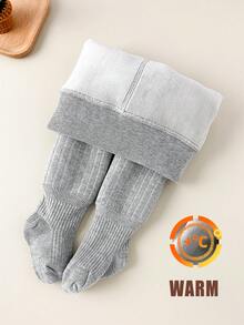 1 Pair Girls' Tights , Suitable For Outer Wear Thickened For Autumn & Winter, Baby Toddler Leggings Warm And Comfortable