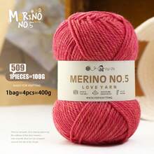 400g Wool Yarn, 245 Thick Alpaca Wool Yarn, Casual Knitting Bar Knitting Yarn, Suitable For Making Fashionable Coats, Scarves, Hats, Gloves, Wool Carpets, Wool Cushions, Handicrafts, Clothing, 50% Wool, 50% Polyester, 1 Bag = 4 Balls = 400g - Four Packs - View 18