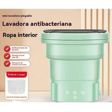 Foldable Washing Machine For Underwear, Mini Portable Washing Machine For Socks - Mint Green - View 3