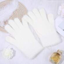 1 paire de gants d'hiver magiques pour femmes et hommes, gants thermiques chauds et extensibles pour temps froid. Gants tricotés noirs pour la course, la randonnée, la conduite