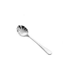 1/2/5/10pcs Gold/Silver Stainless Steel Shell Shaped Spoons, Coffee Spoons, Dessert Spoons, Sugar Spoons, Ice Cream And Cheese Spoons,School Supplies