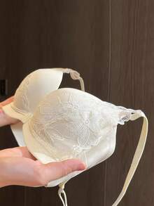 Front Closure Wireless Bra For Petite Women, Lift & Enhance Bust, Sexy Back Design - White - View 7