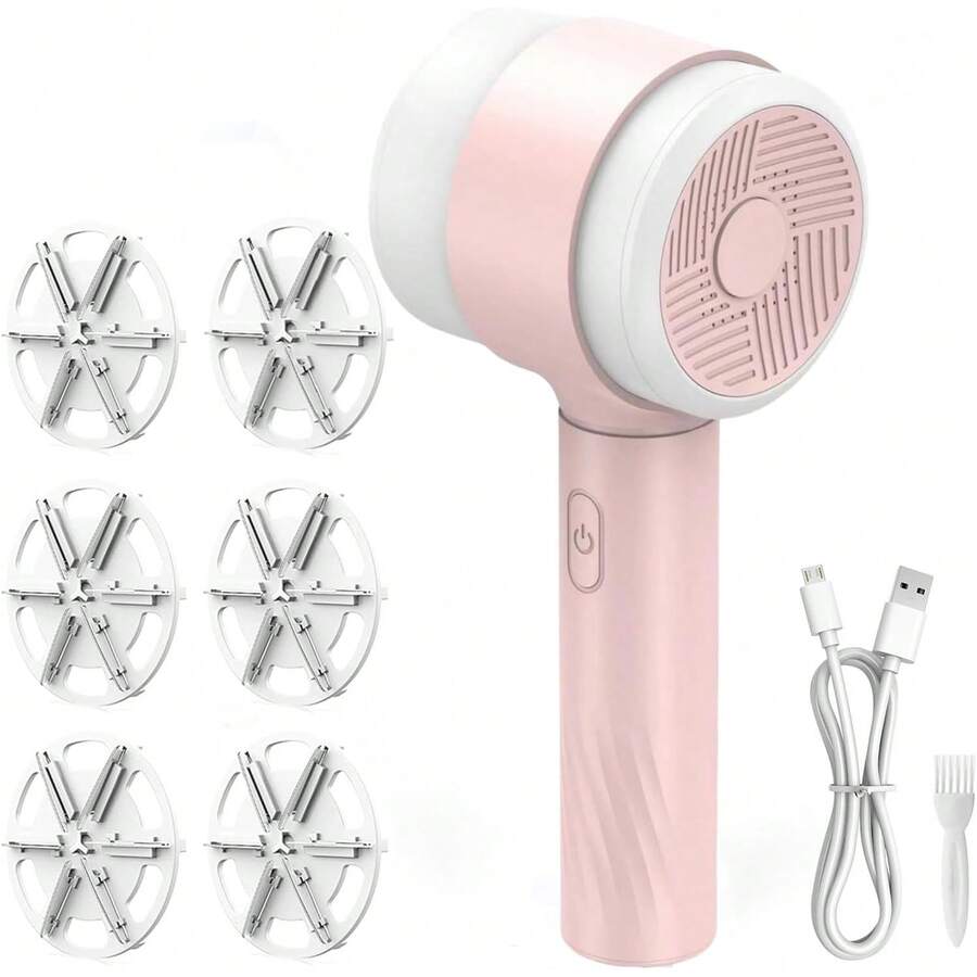 Quita Pelusa para Ropa, Removedor de Pelusa Eléctrico Carga Rápida USB,Potente Succión, Fabric Shaver Recargable, Maquina para Quitar Bolitas de Ropa, Lint remover para Suéteres de Tela, Sofás(Negro) - Rosa - Ver 1