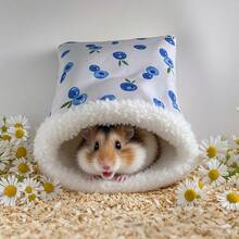 Sugar Gliders Sleeping Pouch Bag,Winter Warm Hamster Hideout Pouch Small Animal Cave House Plush Nest Bed Pocket Pet Carriers Bag, Pet Warm Comfortable Nest Bed For Hedgehog Guinea Pig Hamster Rat Ferret Hamster Squirrel And Other Small Animal Beds