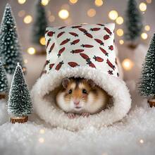 Sugar Gliders Sleeping Pouch Bag,Winter Warm Hamster Hideout Pouch Small Animal Cave House Plush Nest Bed Pocket Pet Carriers Bag, Pet Warm Comfortable Nest Bed For Hedgehog Guinea Pig Hamster Rat Ferret Hamster Squirrel And Other Small Animal Beds