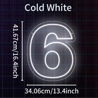 1 件鲜艳的 LED 霓虹灯数字标志 - USB 供电，易于悬挂的多色灯，适用于家庭和办公室装饰 - 非常适合生日、周年纪念、婚礼庆典 - 亚克力、低压、霓虹灯标志，用于墙壁装饰