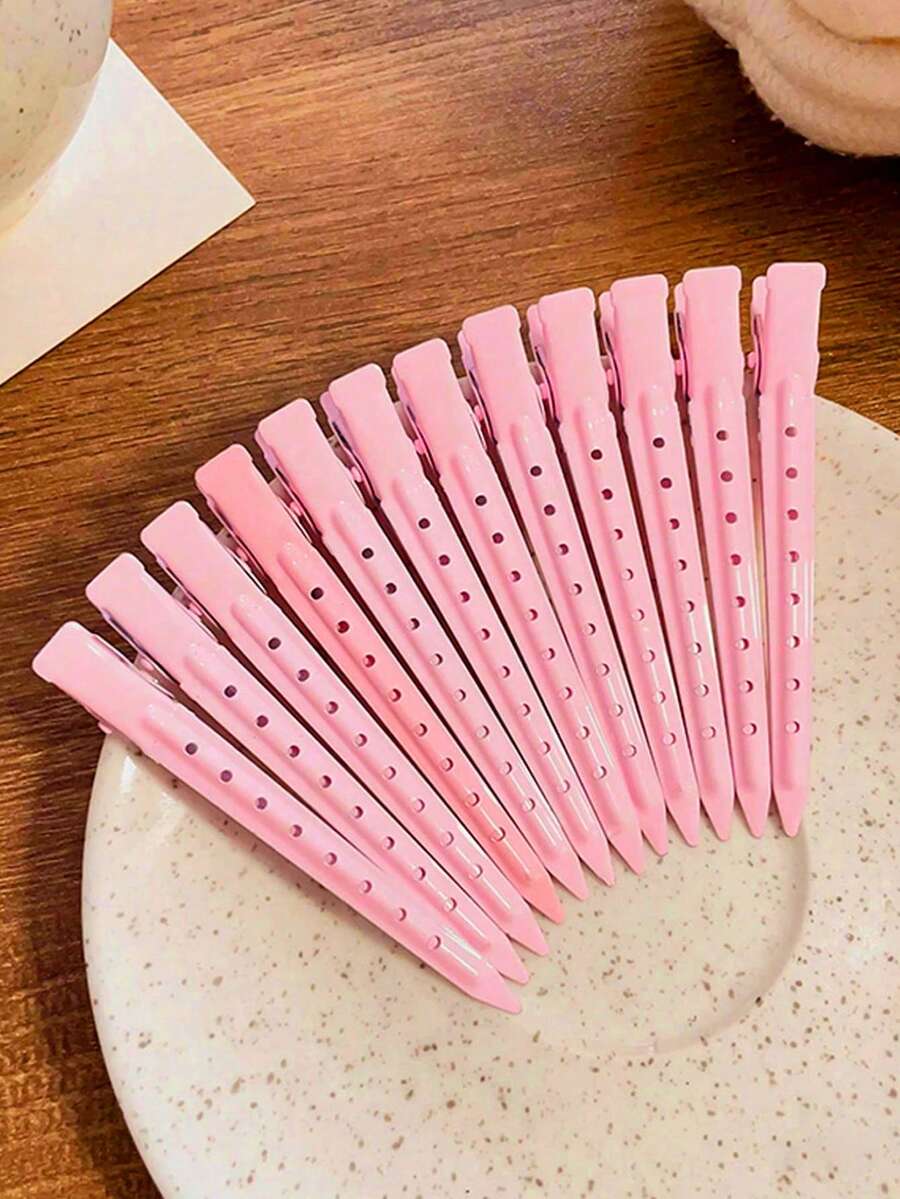 10个/20个/30个/50个套装 优雅Y2K镂空紫色合金发夹，3.46英寸，适合女性日常通勤、节日、派对等场合