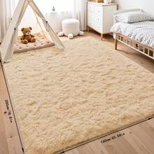 1pc, Soft Area Rugs For Bedroom Fluffy, Non-Slip Fuzzy Shag Plush Soft Shaggy Bedside Rug, Tie-Dyed Living Room Carpet For Girls Kids Baby Teen Dorm Home Decor, Bedroom Living Room Nursery Room Rug, Easy-Care Home Accent